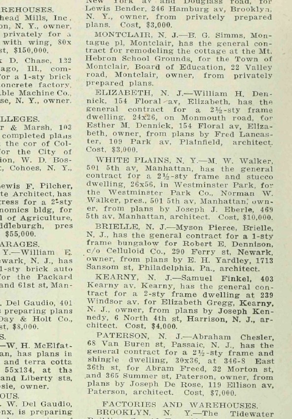 July 1917 real-estate notice naming Westminster Park participants