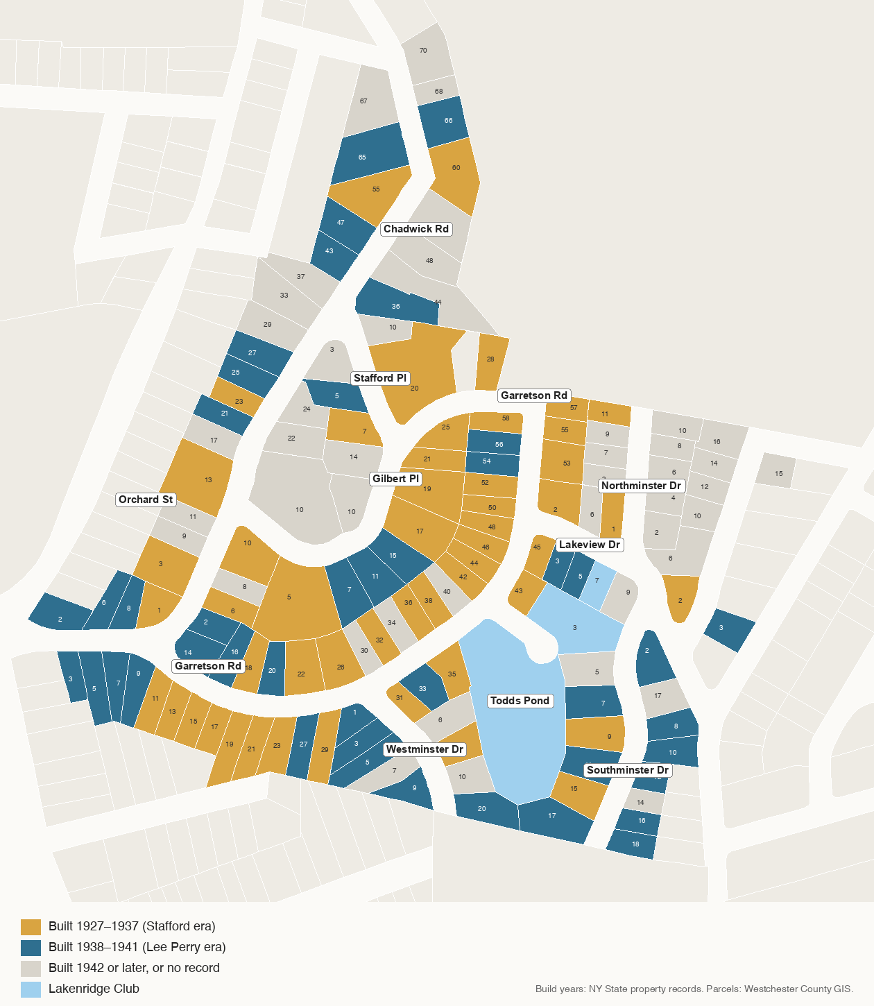 map of houses by building era